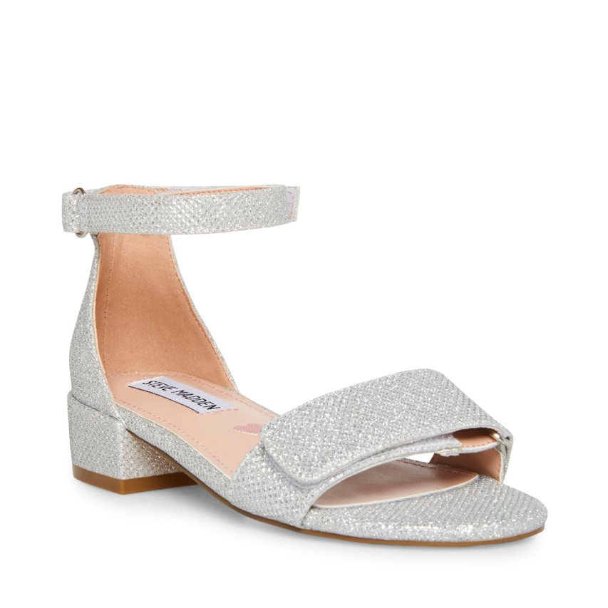 Silver Steve Madden Airenne Kids' Heels Sandals | PH 1307MYP